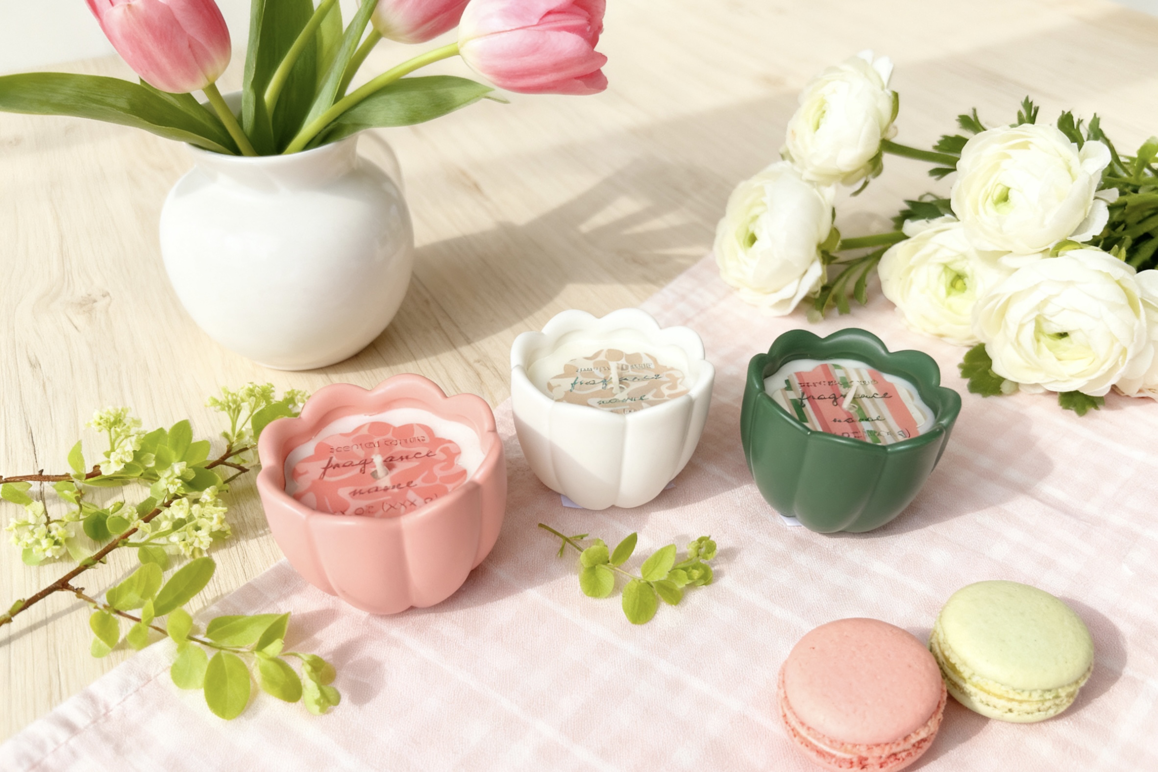 Ceramic Flower candle